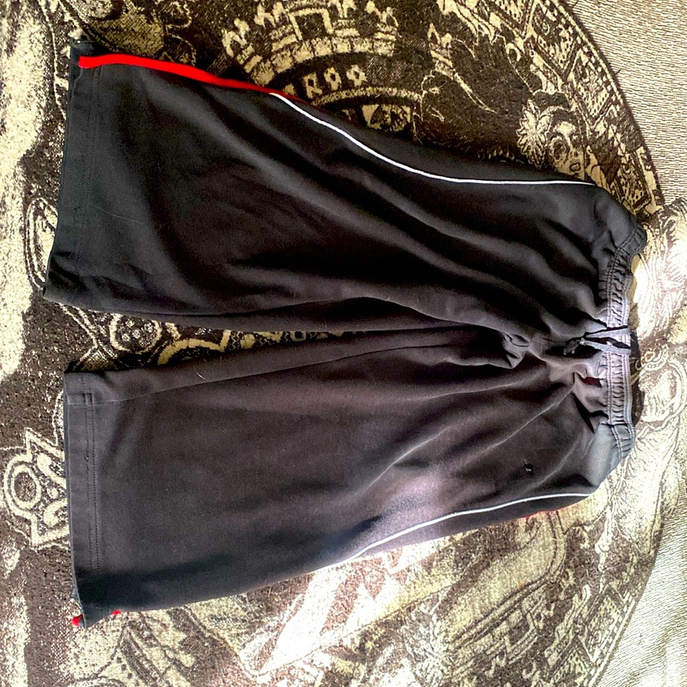Athletic Works black & red/white stripped sweats size: XL